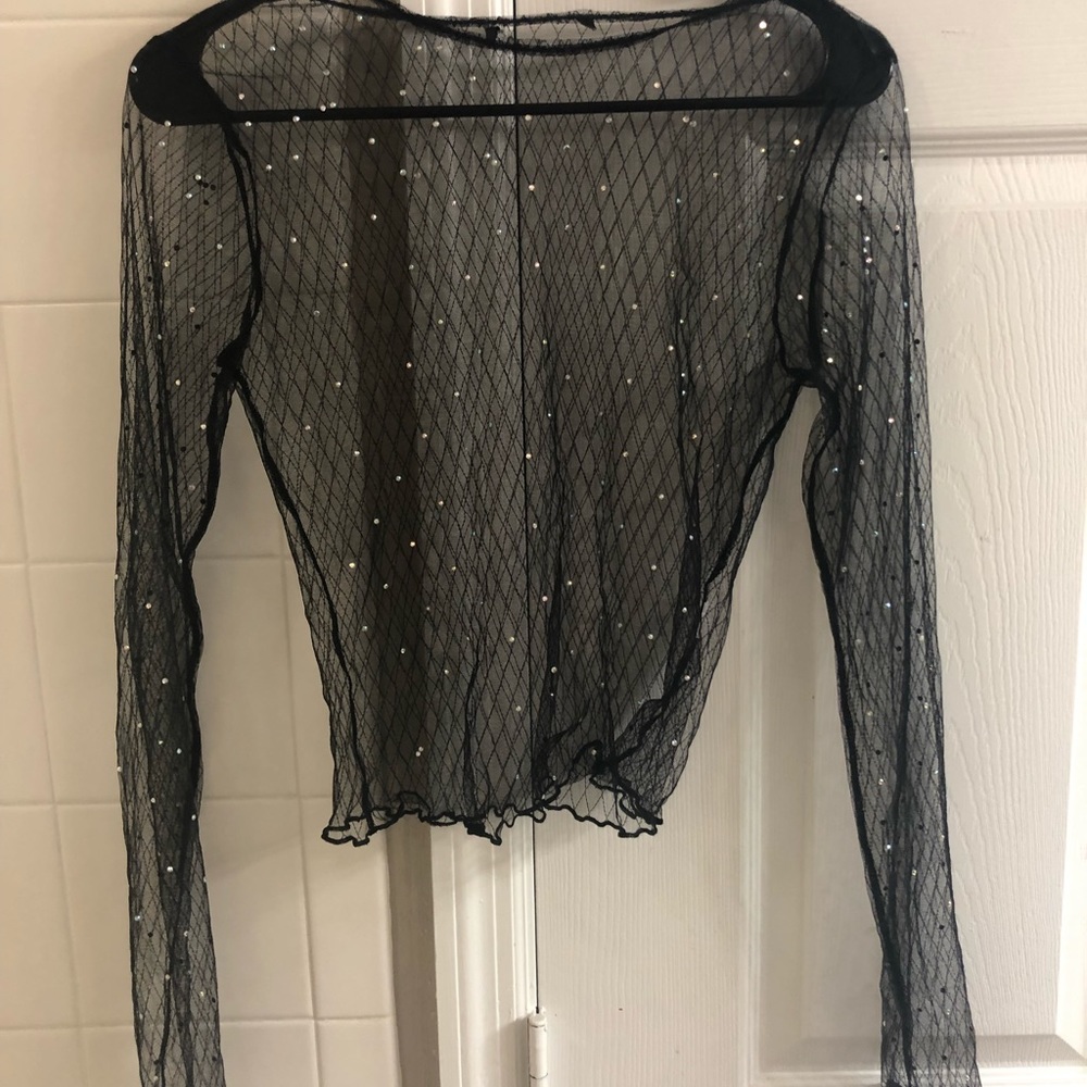 See through sequin top